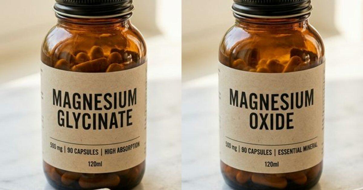 Glicinato de magnésio vs. Óxido de magnésio: Qual forma realmente funciona?